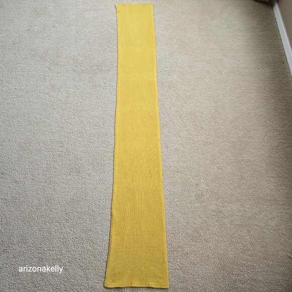 NWOT Portolano Cashmere Scarf Yellow Mustard - Picture 9 of 9